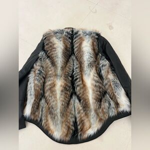 Chaser Women's Faux Fur and Leather Jacket. BNWT. Medium